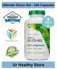 Youngevity Ultimate Gluco-Gel 240 Capsules (3 PACK) - Joint & Cartilage Support