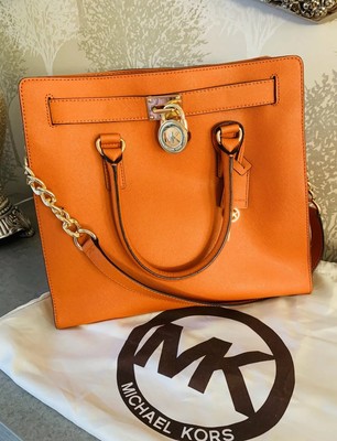 michael kors orange tote