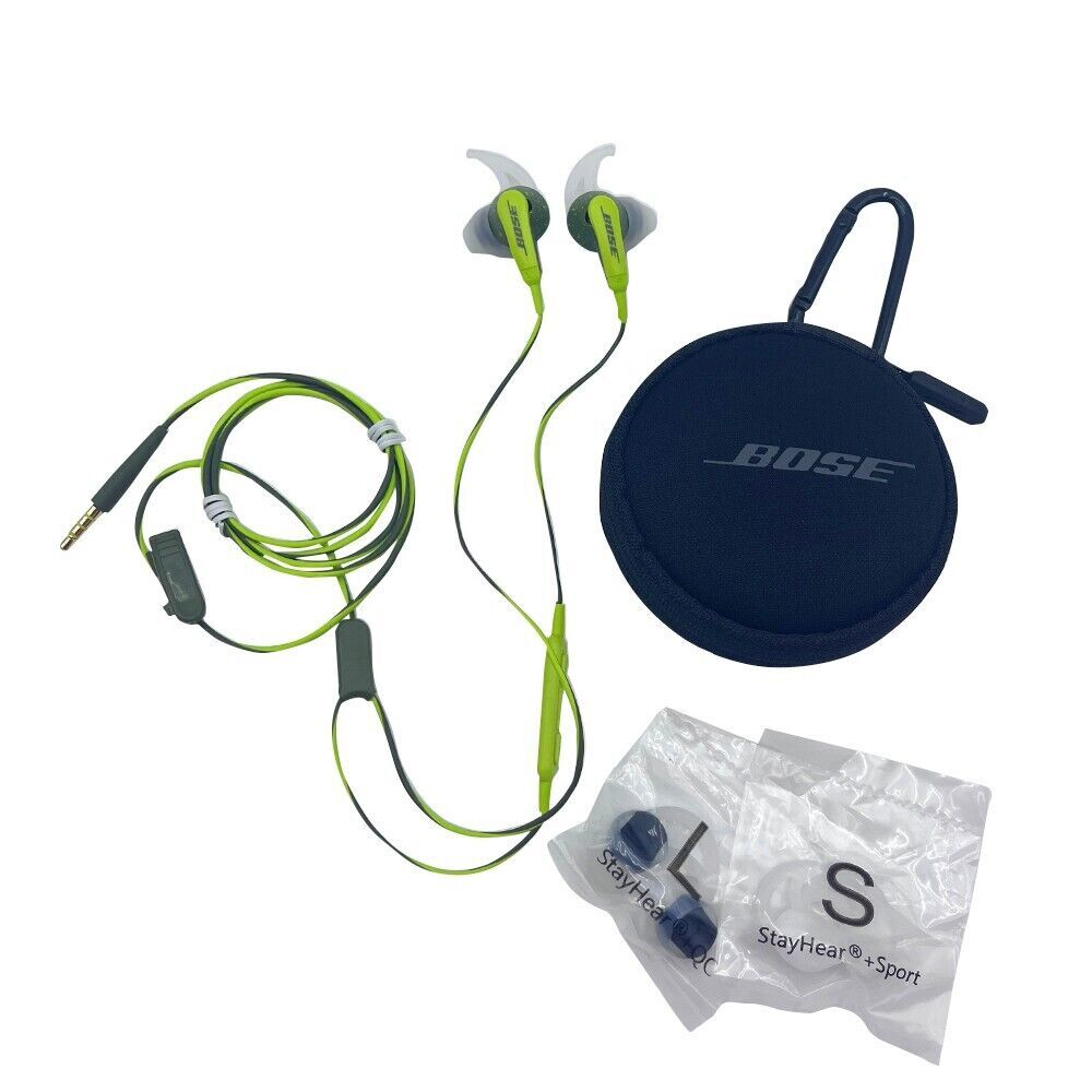 Bose SoundSport Wired In Ear Headphones 3.5mm Jack Earbuds Green