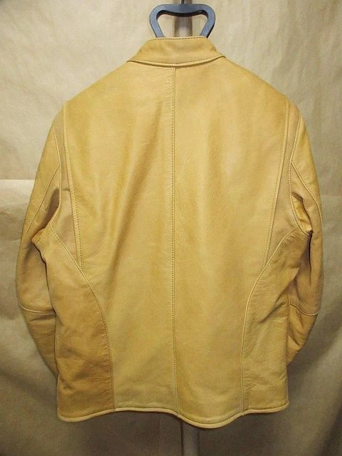 ☆ VANSON Leather Single Rider Jacket Yellow 40 Biker Motorcycle BACKDROP 88 image 2