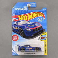Hot Wheels ‘16 Mercedes-AMG GT3 Blue "CARD HAS DAMAGE - SEE PHOTOS"