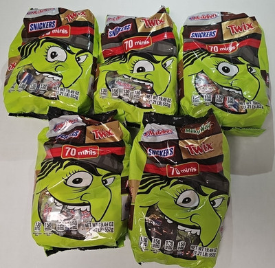 Snickers, Twix, Milky Way & 3 Musketeers Minis Candy Bag, 70 Ct Bulk Bag-5 Bags!
