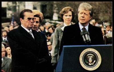 1978 Jimmy Carter Marshal Tito Yugoslavia State Visit Berkeley CA Postcard