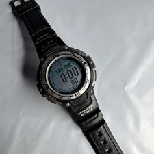 Casio Twin Sensor Watch Men Digital Compass Black 3157 SGW-100 200M New Battery