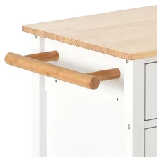 Kitchen Island Cart Rolling Coffee Bar Trolley