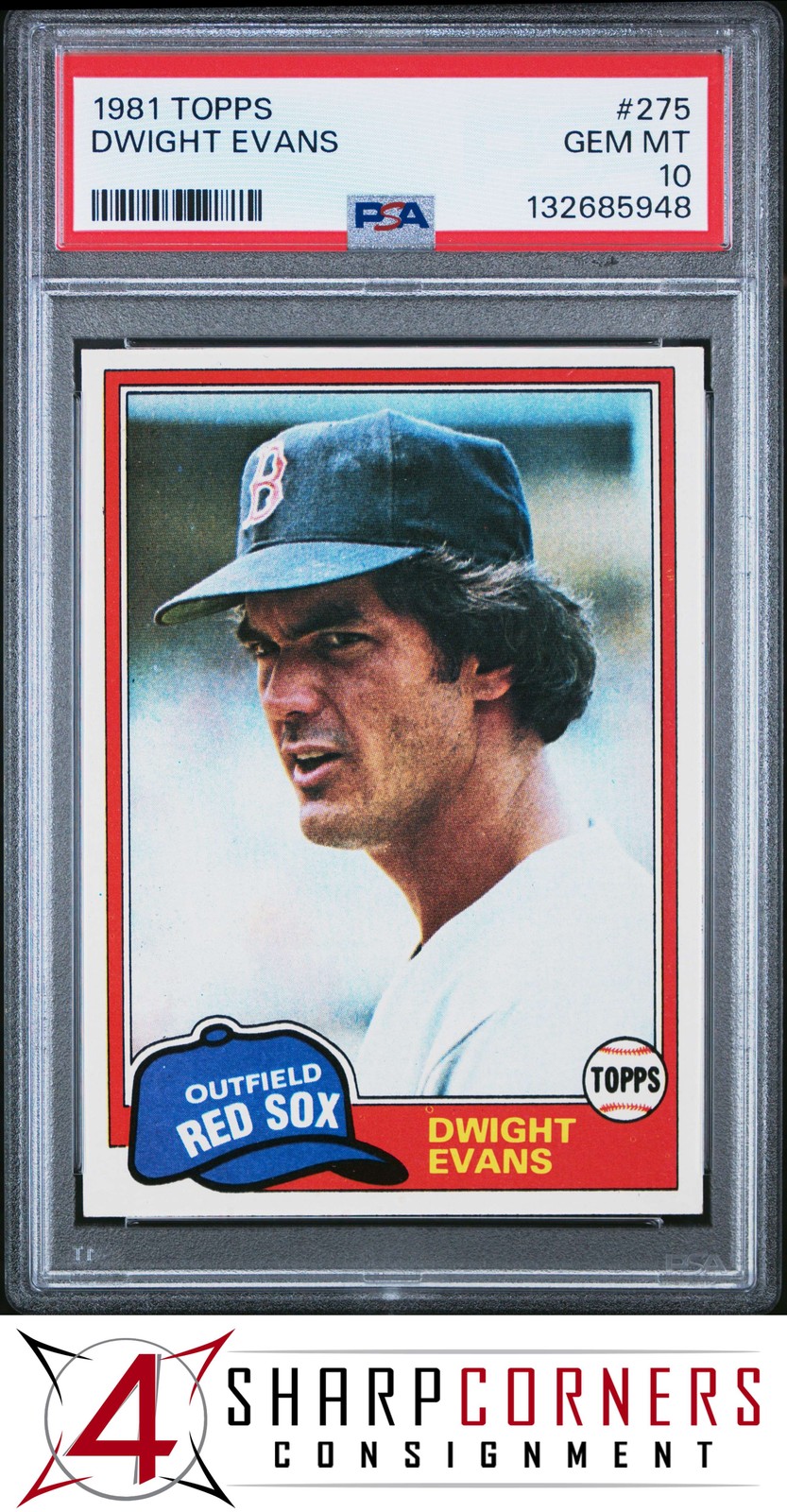 1981 TOPPS #275 DWIGHT EVANS RED SOX PSA 10
