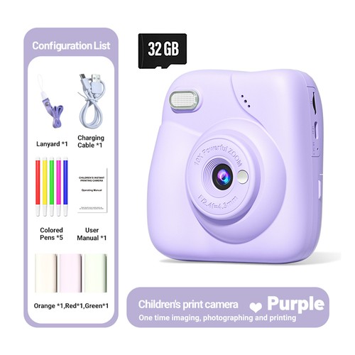 9IMOD 2.0IPS Instant Print Camera 10X Zoom 1080P Video Time Lapse with 32GB Card - Picture 23 of 24
