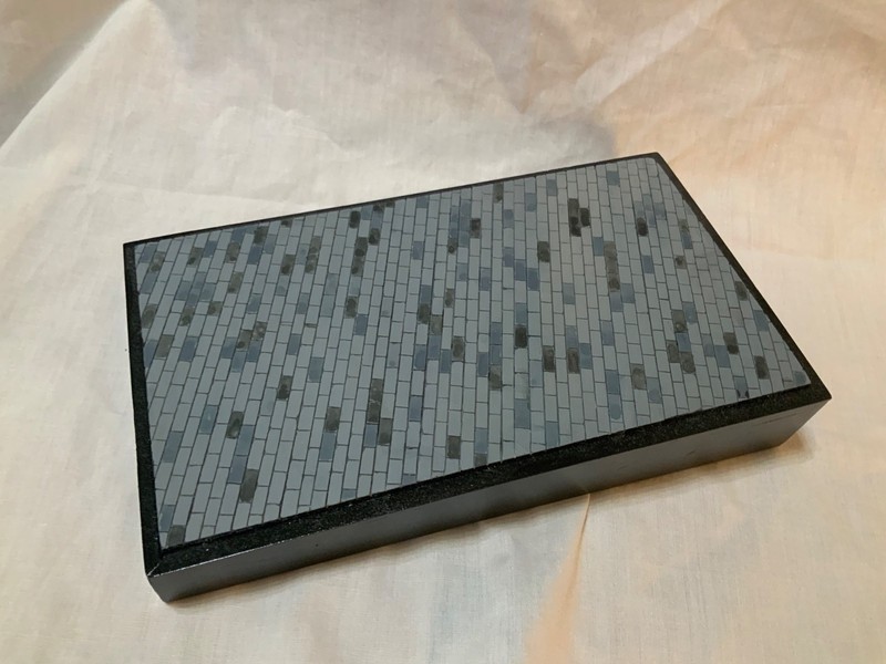 Diorama street base for armor or auto or small aircraft, wood & soapstone, 1/35?