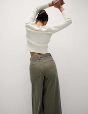 Marks & Spencer Womens Wide leg Trousers in Sable - M&S