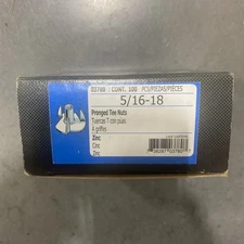 MIDWEST FASTENER 03780 T-Nut, 3 Prongs, 5/16"-18, Steel, Zinc Plated, 100 PK