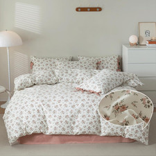 Pink White Duvet Cover Set Full 3 Pieces Blush Pink Flower Duvet Cover with 2 Bo