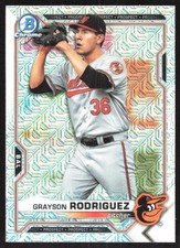 670I 2021 Bowman #BCP-118 Grayson Rodriguez Chrome Prospects Mojo Refractor