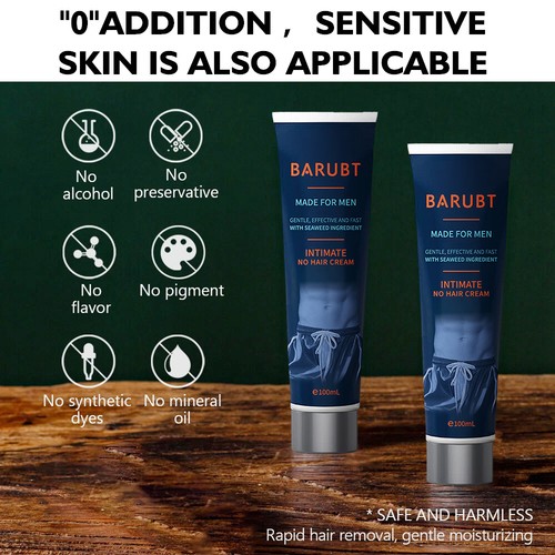 Intimate Hair Removal Cream for Men Fast & Painless Soothing for Unwanted Coarse - Picture 8 of 14