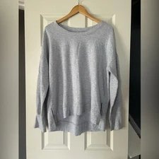 Active Life Womens Light Gray Pullover Sweatshirt XL Long Sleeve Top