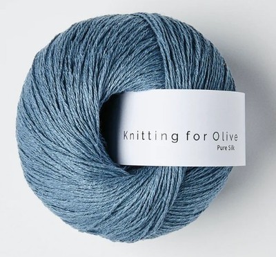 Knitting For Olive Pure Silk (50g) Fb. Dove Blue