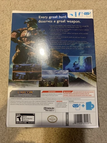 Monster Hunter Tri Caja Edición Limitada con Mando Wii Clásico Pro (Wii) NUEVO - Imagen 3 de 8
