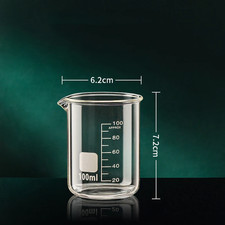 50ml - 1000ml Borosilicate Glass Beaker Lab Flask Measuring Cup Heat Resistant