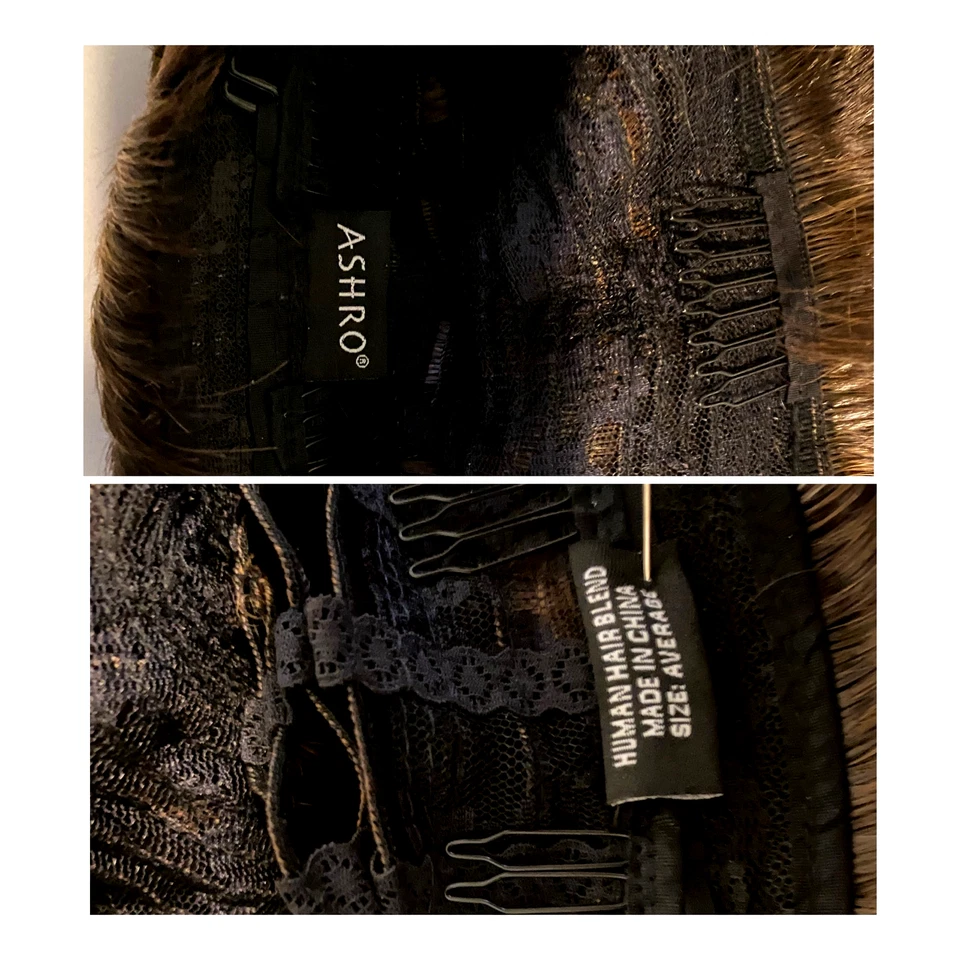 Human Hair Blend Wig Dk Brown Copper Frost Short Layered Pixie for Women A835W4 - Image 4 of 4