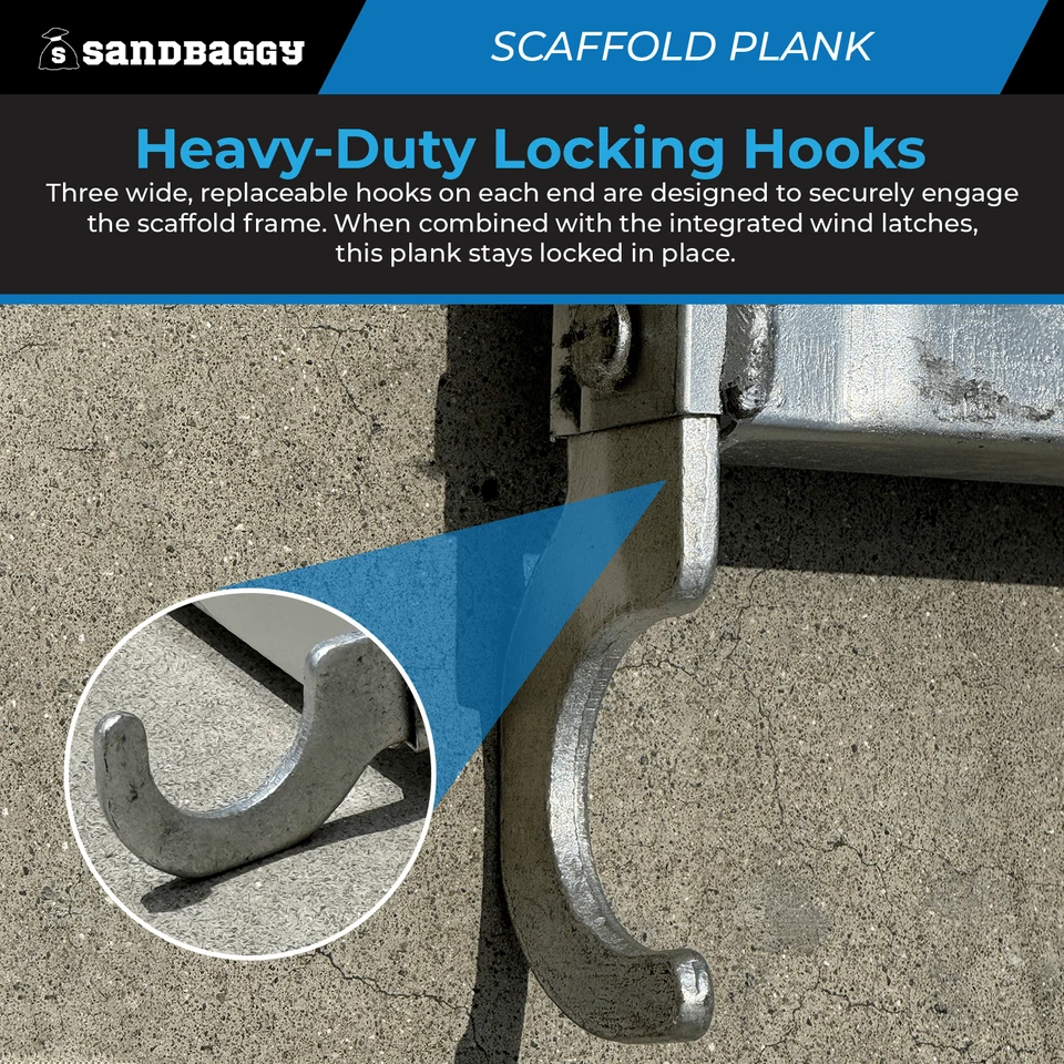 Tablón de andamio de 15,5 pulgadas para espacios confinados y marcos estrechos - Sandbaggy - Imagen 4 de 4