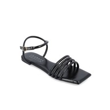Journee Collection Womens 7 M Black Lyddea Strappy Flat Sandals NIB GU9