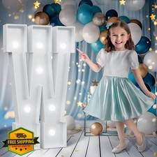 Marquee Letters W 3 Feet Tall Cool White Light Up Party Decor