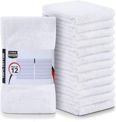 Kitchen Bar Mops, Pack of 12, 16 by 19 Inches, 100% Cotton Super Absorbent White