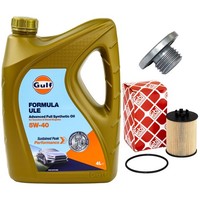 MotoröL Filter Set 5W-40 5 Liter + ÖLablassschraube FüR Opel Astra H 1.6 1.8 A04