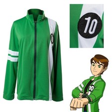 Ben 10 Ben Tennyson Green Coat Cosplay Costume Jacket christmas Carnival Suit