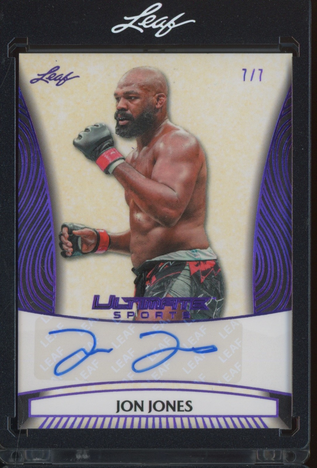 2026 Leaf Ultimate Sports Purple Foil Jon Jones 7/7 Auto Autograph 