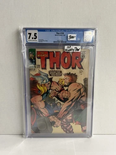 Thor 126 CGC 7.5 First Mighty Thor 1966 Silver Age Marvel Key High Grade