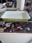 Vintage Pyrex Spring Blossom Green Lasagna Pan Baking Dish #933 “Crazy Daisy”