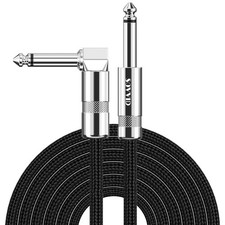 Professional Guitar Cable 3M/10FT, Braided Guitar Lead Instrument Cables 6.35Mm
