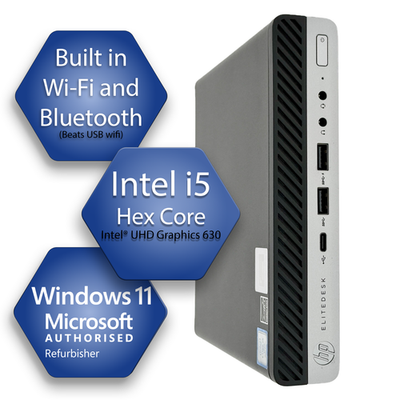 HP EliteDesk 800 G5 i5-9500T | Up to 32GB RAM And 1TB NVMe | Win
