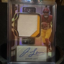2025 Panini Select Jaylin Lane Commanders Prime Selection Patch Auto Rookie /199