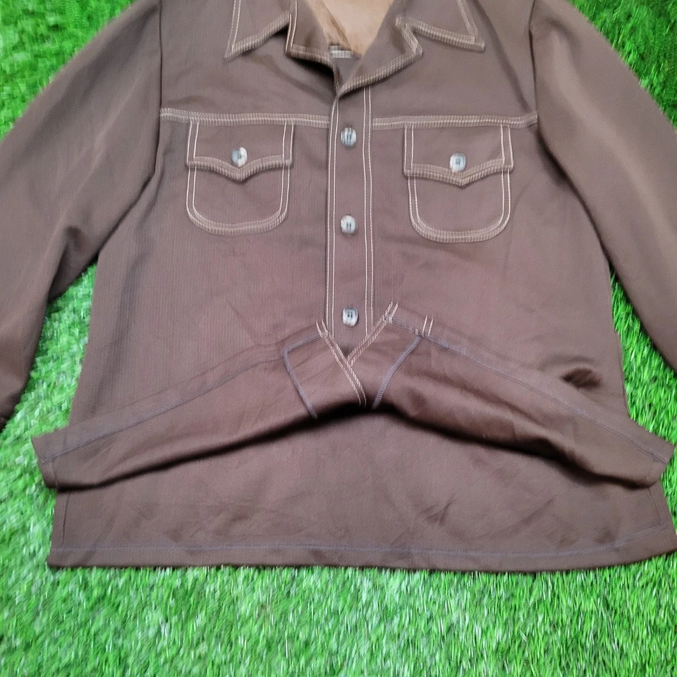 Chaqueta De Colección Años 70 Haggar Disco Cuello Daga Para Hombres 44 Grande EE. UU. Poliéster Foto 3 de 4