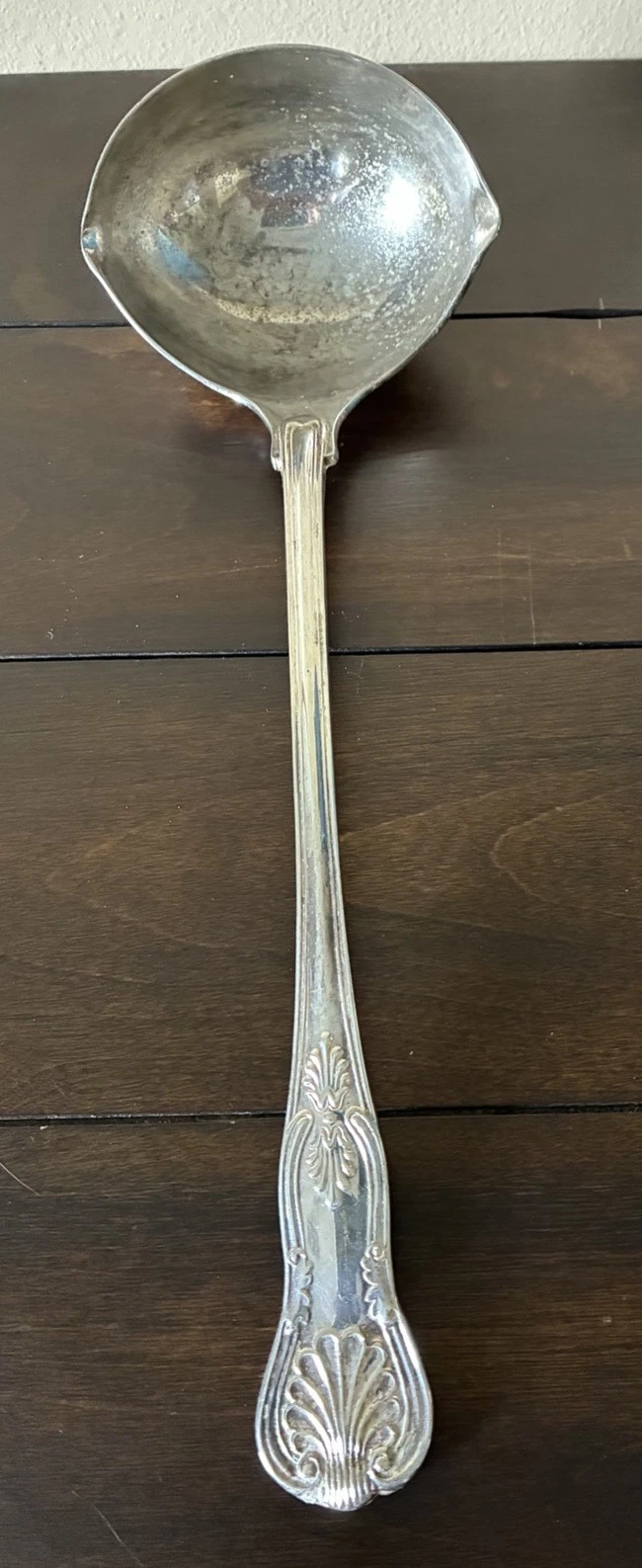 VTG Kings Pattern Soup Or Punch Ladle By Sheffield Silver Co Silverplated Italy