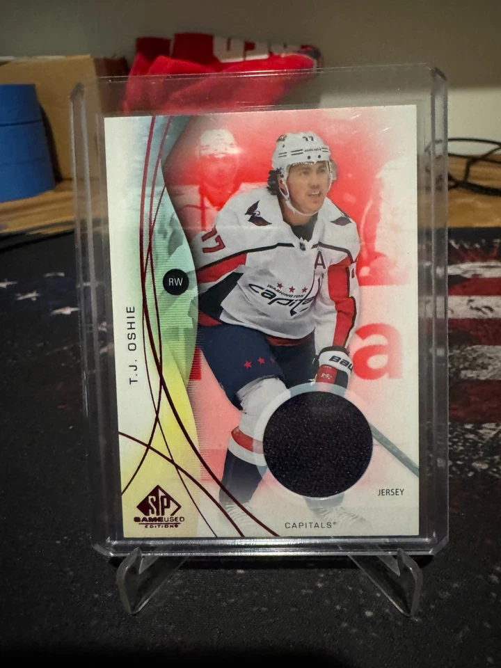 2024-25 Upper Deck SP Game Used GOLD Patch #56 T.J. Oshie 3 Color #13/25 - Image 4 of 4