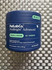 PetLab ProBright ADVANCED Teeth/Fresh Breath 30 Scoops SMALL Dogs EXP 7/26