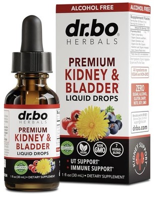 dr.bo Herbals Kidney&Bladder Liquid Drops Renal Kidney Cleanse Detox Urinary 1oz