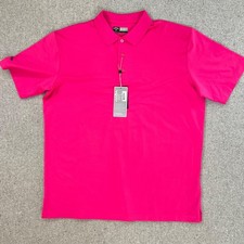 NWT Callaway Mens Opti-Dri Golf Polo Shirt UPF 50 Fuchsia Size Large