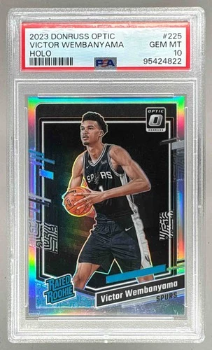 4822 Victor Wembanyama 2023 Donruss Optic #225 Holo Prizm RC Rated Rookie PSA 10