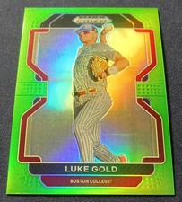2022 Panini Draft Picks #PDP147 Luke Gold Lime Green Prizm Rookie RC 39/75