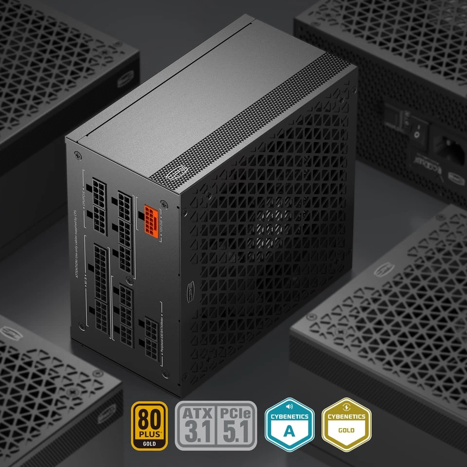 CPS YS1200 Power Supply, 1200W 80 Plus Gold Certified Fully Modular PCIe 5.1 ... - Image 2 of 4