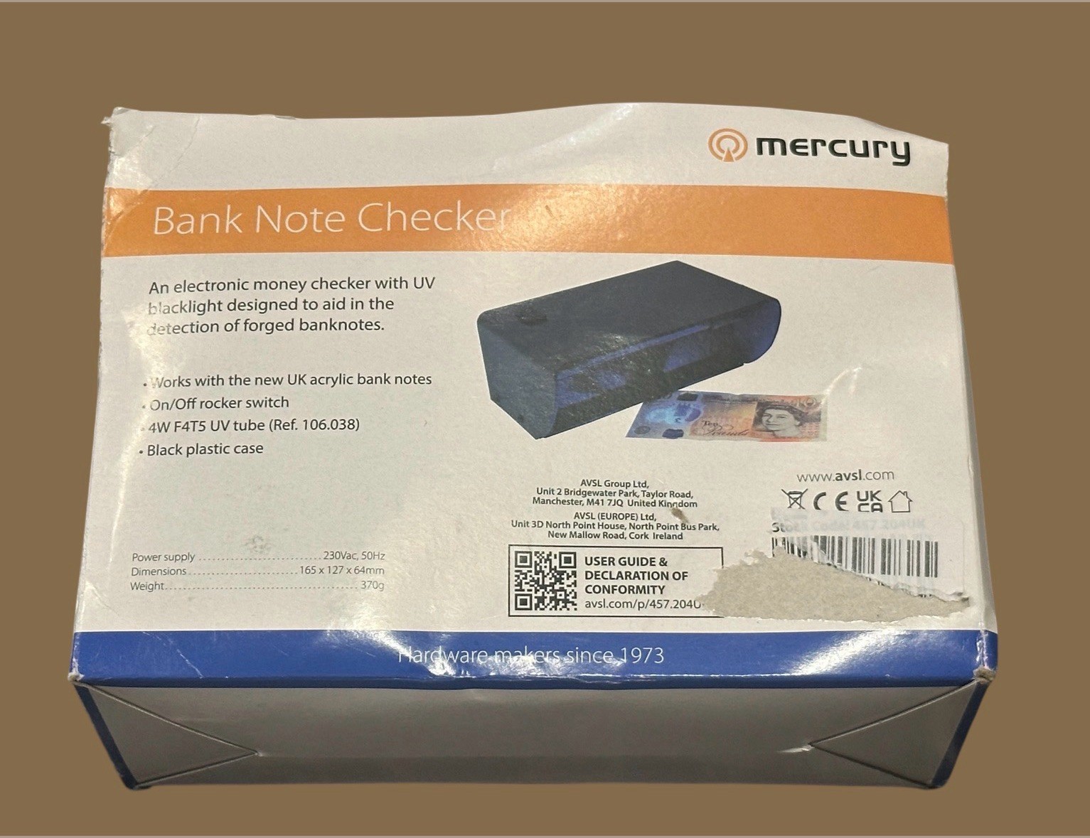 Mercury Official Bank Note & Document Checker, Detect Fake Currency