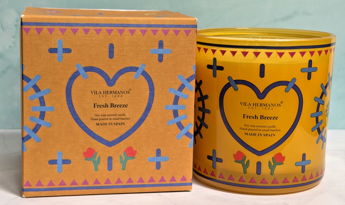 Vila Hermanos Scented Candle Fresh Breeze 500g Large 3 Wick 65h Burn NWB Free 🚚
