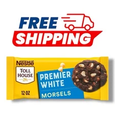Nestle Toll House Premier White Morsels 12oz Bags. BB 7/31/25
