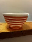 PYREX RAINBOW STRIPES PINK 1 1/2 PINT MIXING BOWL MADE IN U.S.A.