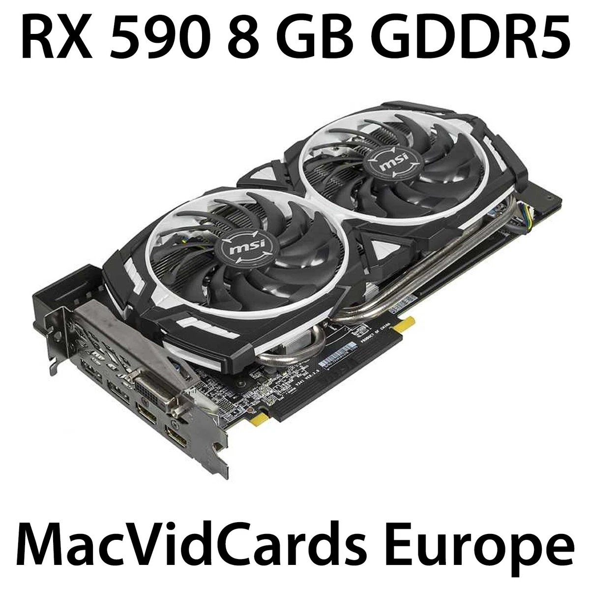MacVidCards AMD Radeon RX590 8 GB GDDR5 Video Card for Apple Mac Pro BOOT SCREEN