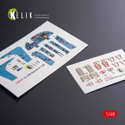 1/48 Kelik K48025 SU-24 interior 3D decals for Trumpeter model kit