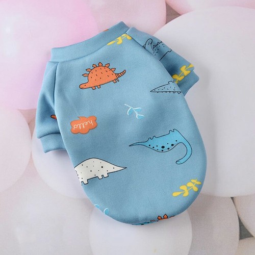 Pet Clothes Printed Dog Sweatshirt Fall Winter Puppy Cat Coat Pullover Costume - Picture 17 of 24